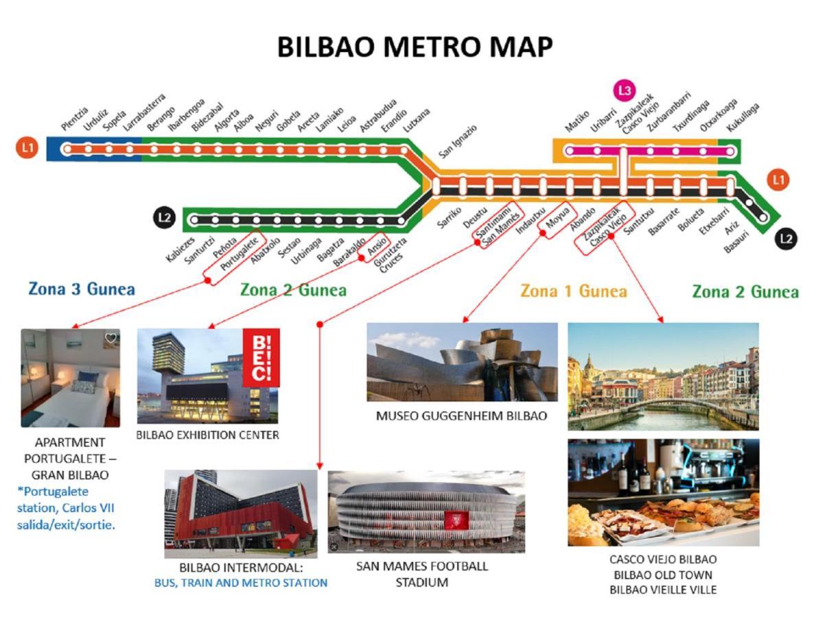 Apartamento Portugalete Gran Bilbao 3 Dormitorios - 3 Bedrooms Exteriör bild